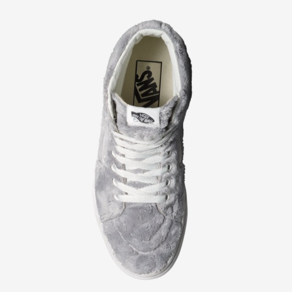 VANS SK8 Hi Sherpa Sneakers in Gray (NWT) - Picture 3 of 9